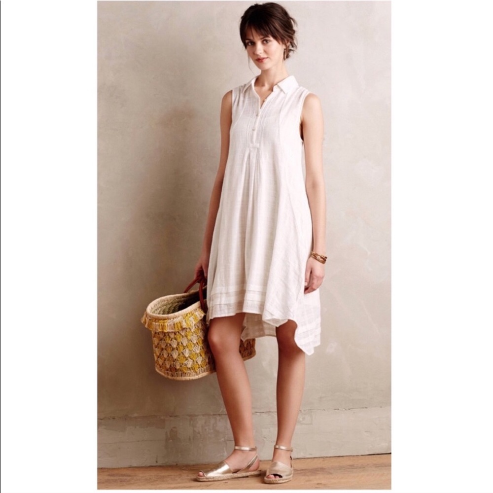Isabella Sinclair White Calida Tillie Shirtdress S